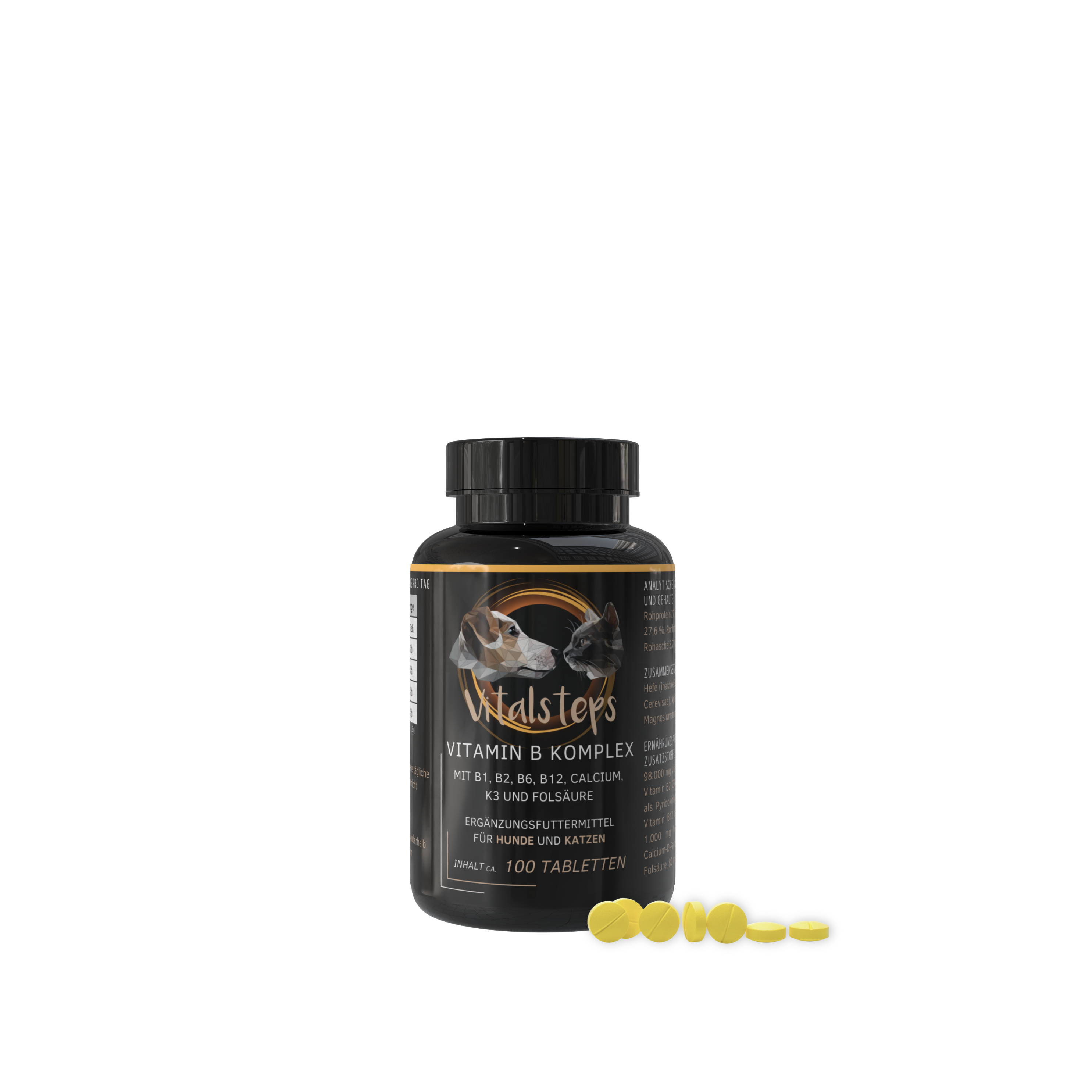 Vitalsteps Vitamin B Komplex 100 Tabletten für Hunde und Katzen