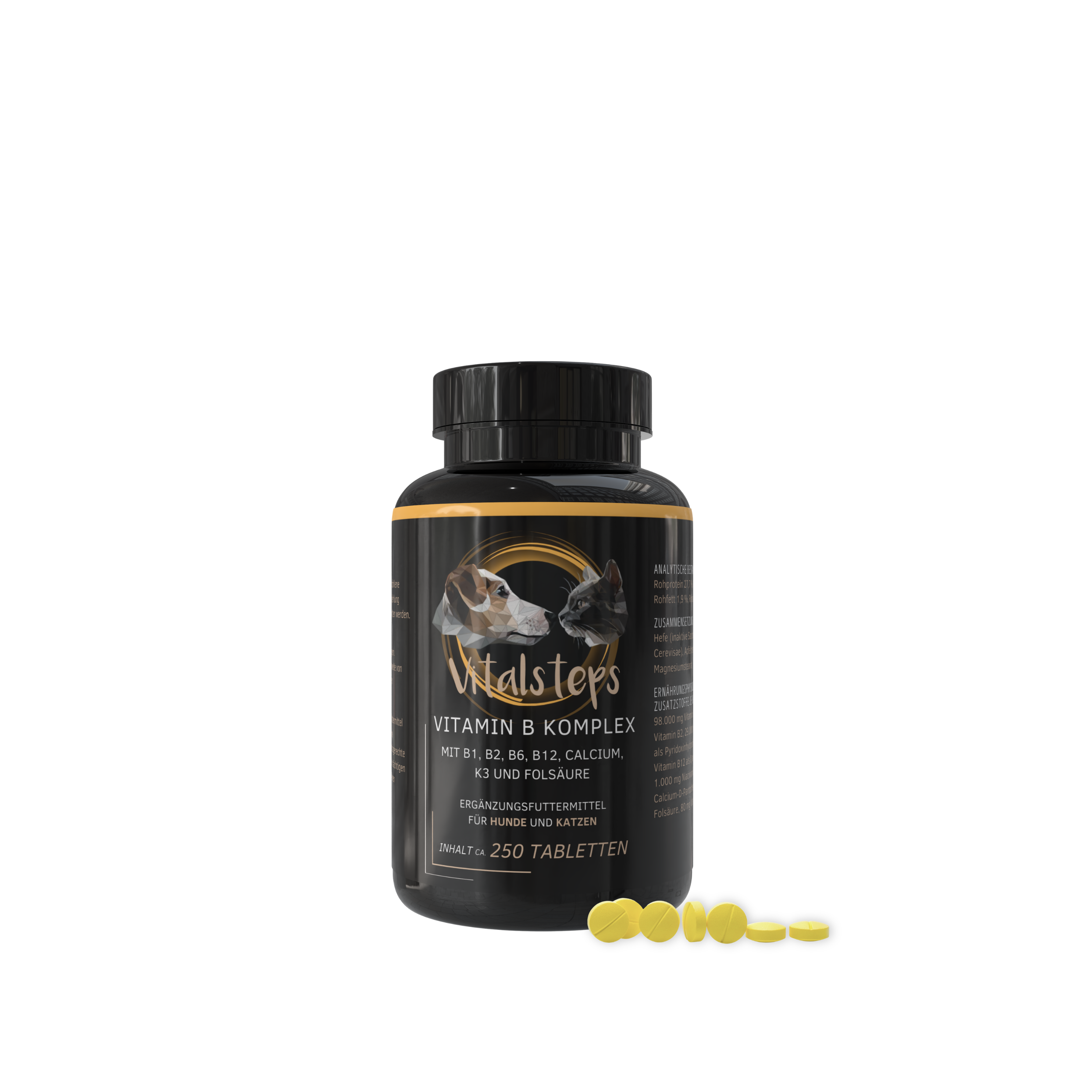 Vitalsteps Vitamin B Komplex 250 Tabletten für Hunde und Katzen